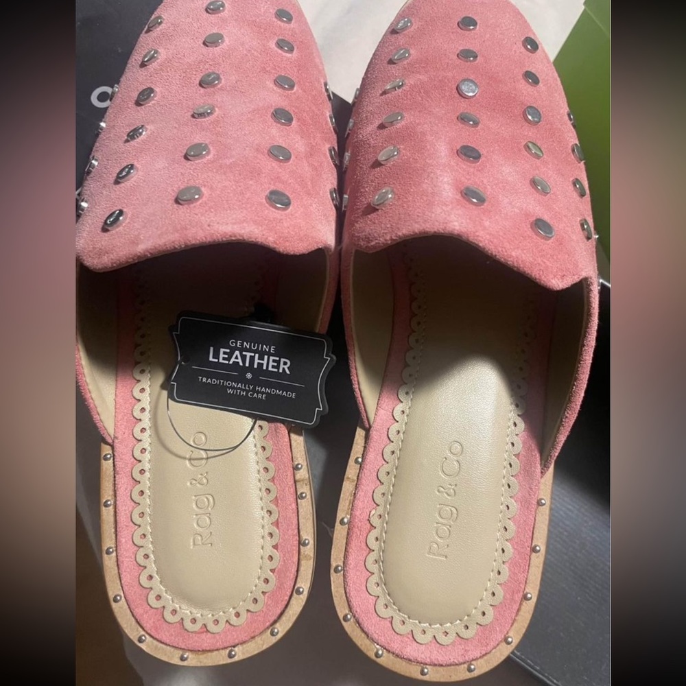 Rag and Co leather Mule shoe